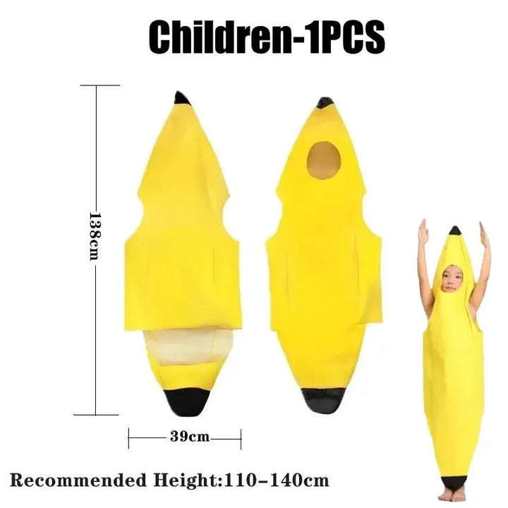 Funny Banana Halloween Costume – Unisex Outfit for Kids & Adults – Perfect for Parties and Trick or Treat 12