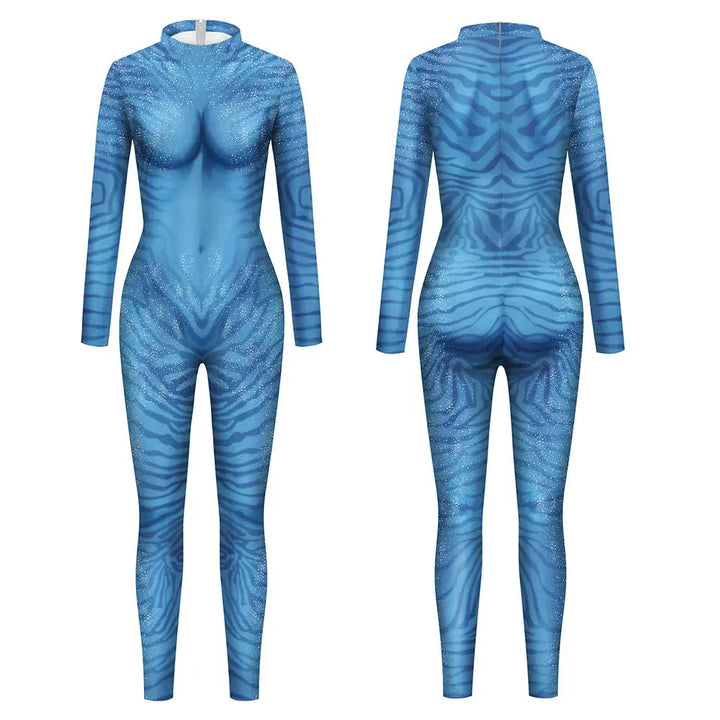 Halloween Avatar Cosplay Costume – Unisex 3D Digital Print Jumpsuit for Themed Parties and Events 1