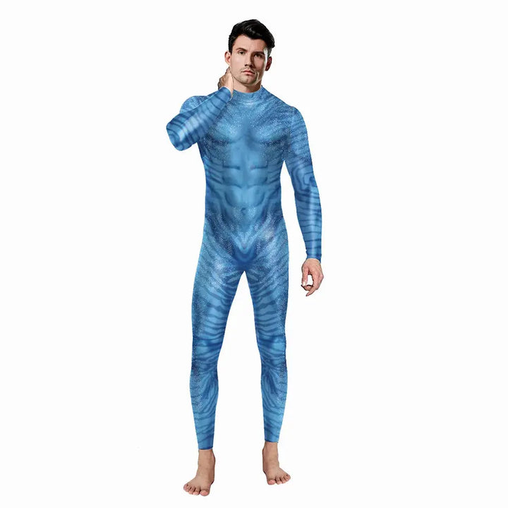 Halloween Avatar Cosplay Costume – Unisex 3D Digital Print Jumpsuit for Themed Parties and Events 4