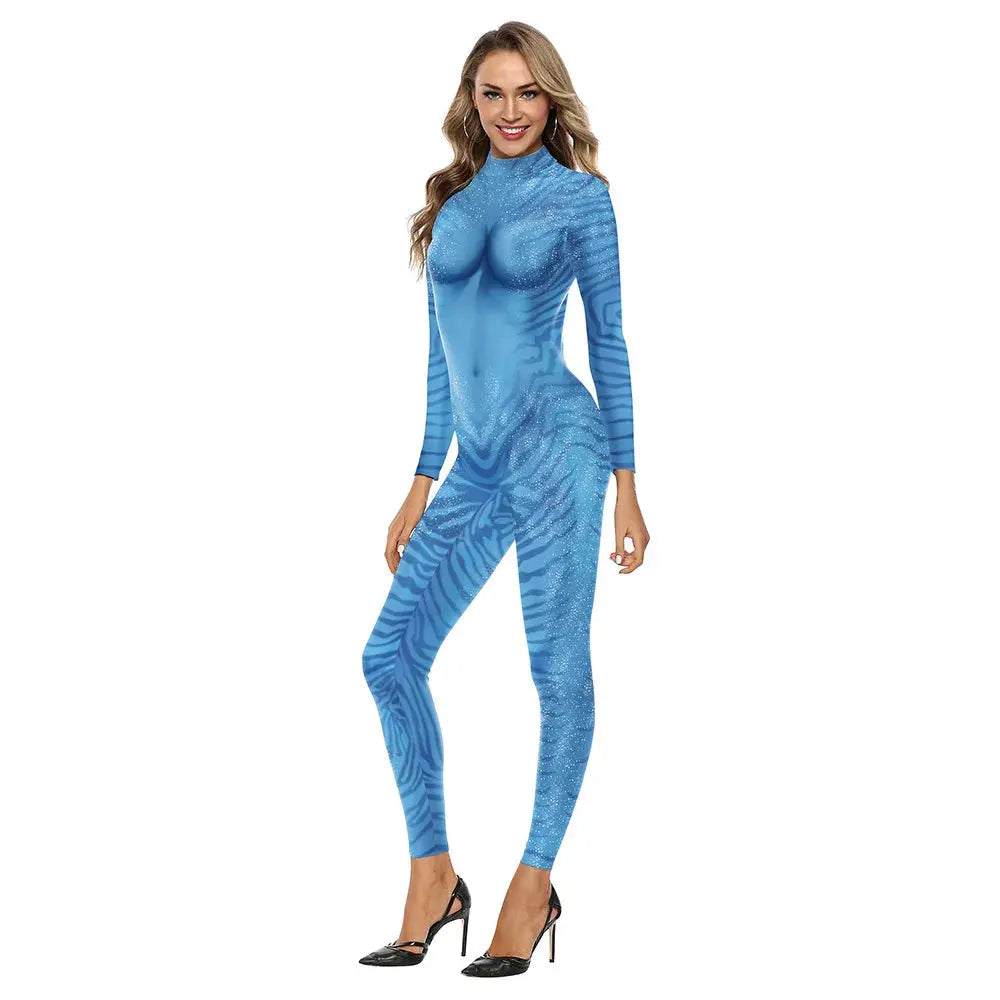 Halloween Avatar Cosplay Costume – Unisex 3D Digital Print Jumpsuit for Themed Parties and Events 2