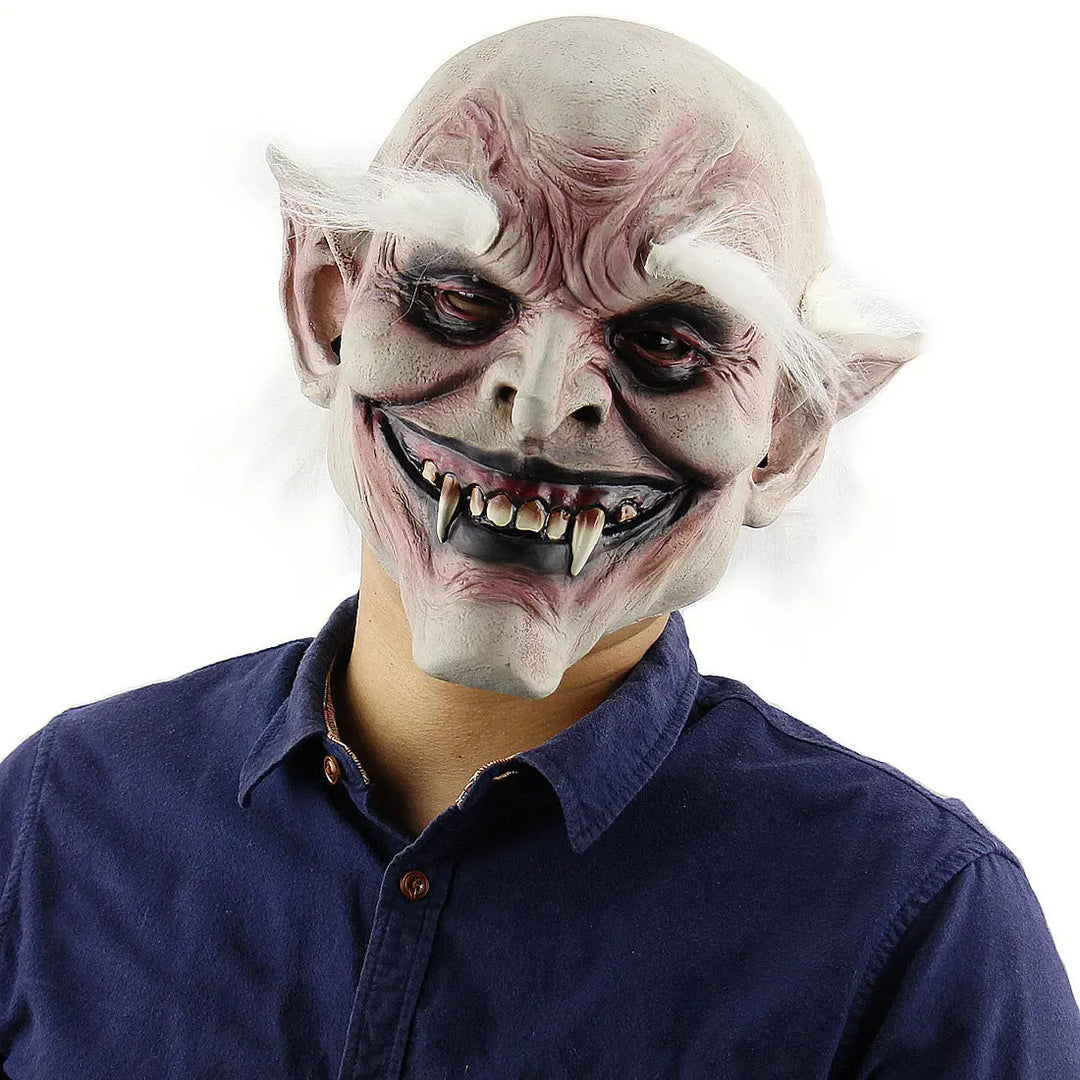 Halloween Creep Mask – Unisex Vampire Demon Latex Mask for Scary Costumes 1