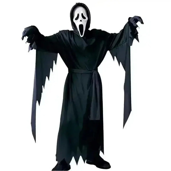 Halloween Ghostface Costume – Scary Adult Fancy Dress – Sizes S, M, L – Perfect for Halloween Parties 0