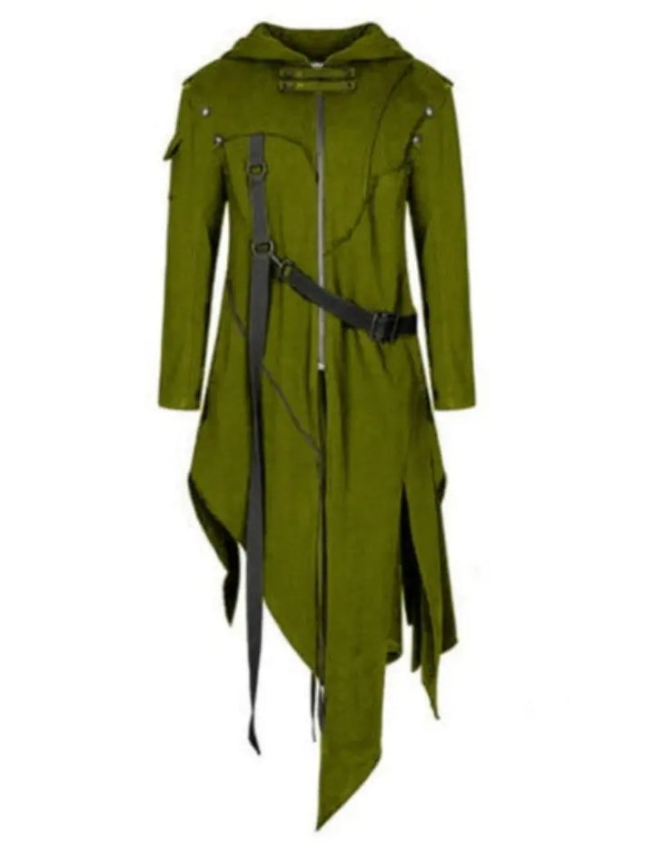 Halloween Gothic Vintage Costume – Men’s Hooded Coat for Spooky Parties 5