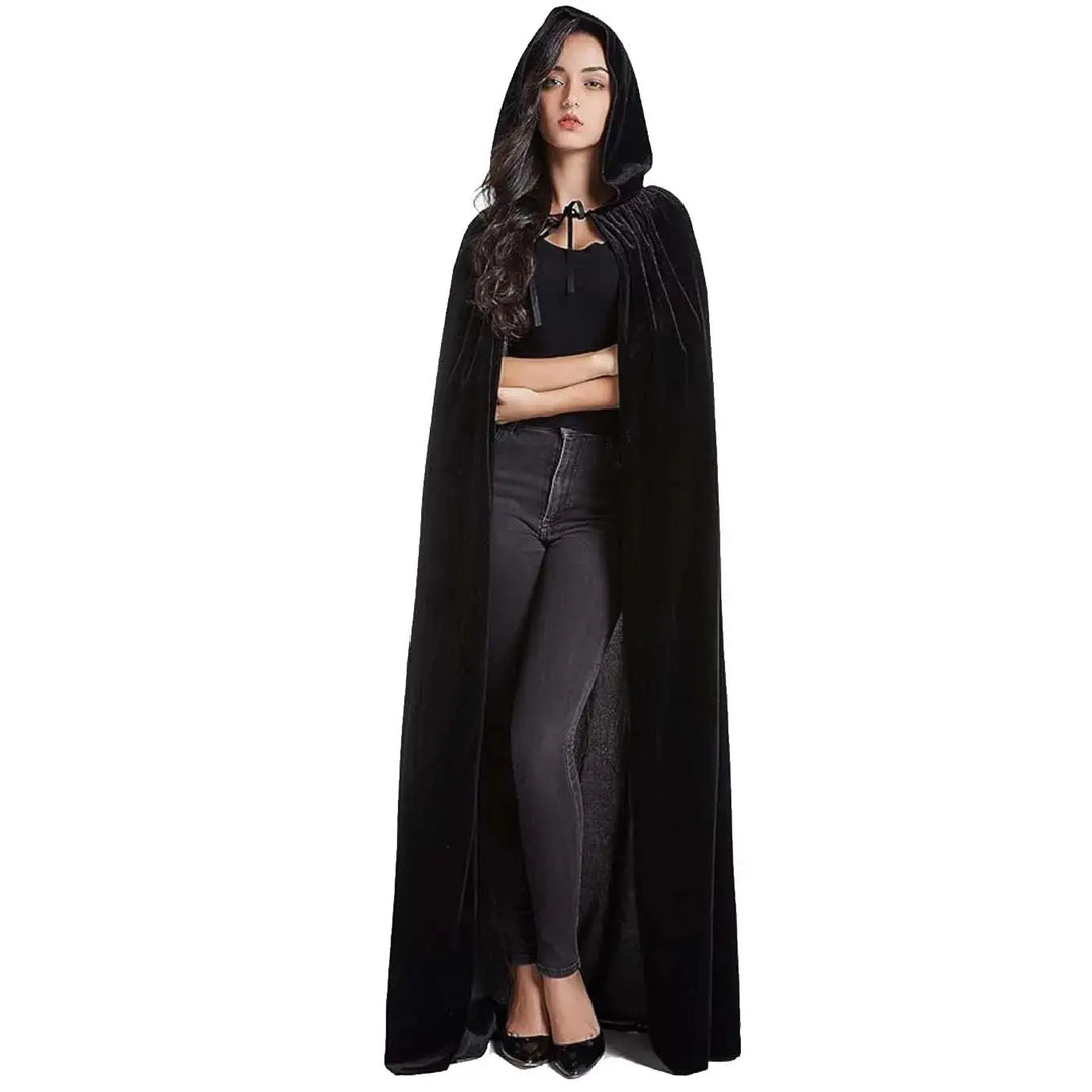 Halloween Grim Reaper Hooded Cloak – Unisex Velvet Cape in Multiple Colors – Perfect for Spooky Cosplay Events 4