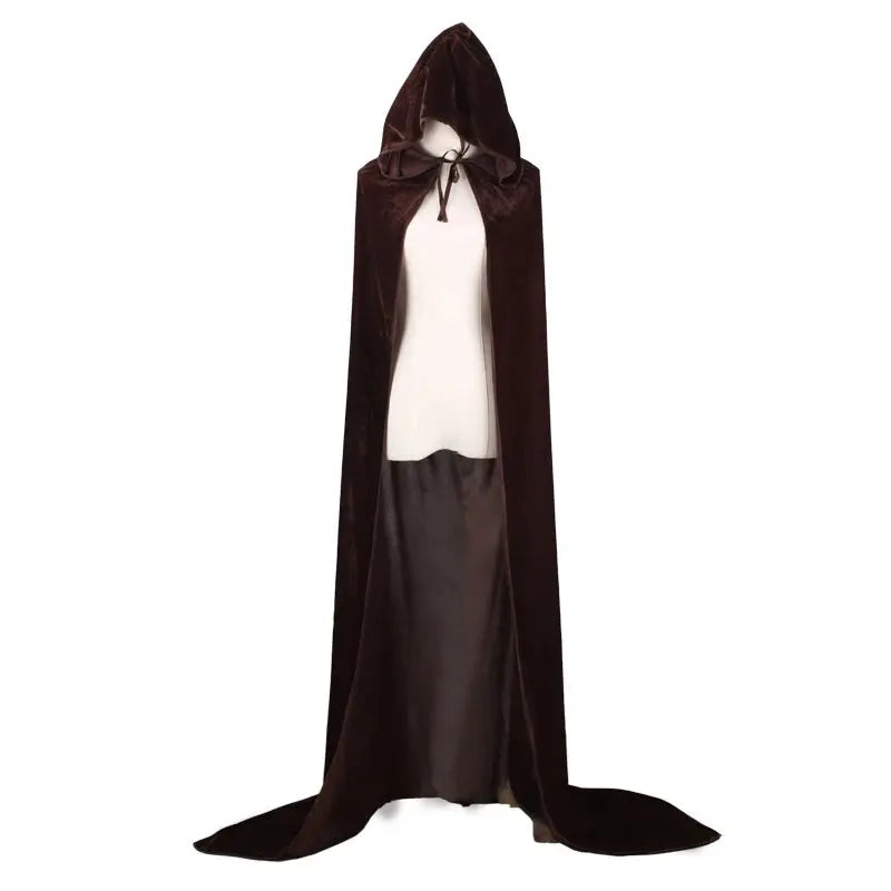 Halloween Grim Reaper Hooded Cloak – Unisex Velvet Cape in Multiple Colors – Perfect for Spooky Cosplay Events 13