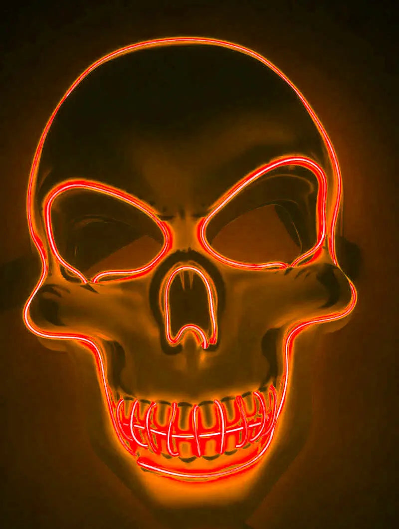 Creepy LED Skull Mask for Halloween – Glowing Accessory with Multiple Light Modes for Parties and Festivals 1