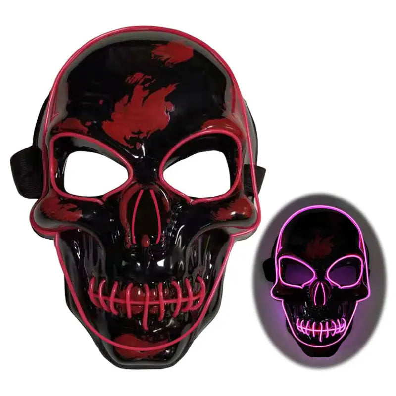 Creepy LED Skull Mask for Halloween – Glowing Accessory with Multiple Light Modes for Parties and Festivals 3