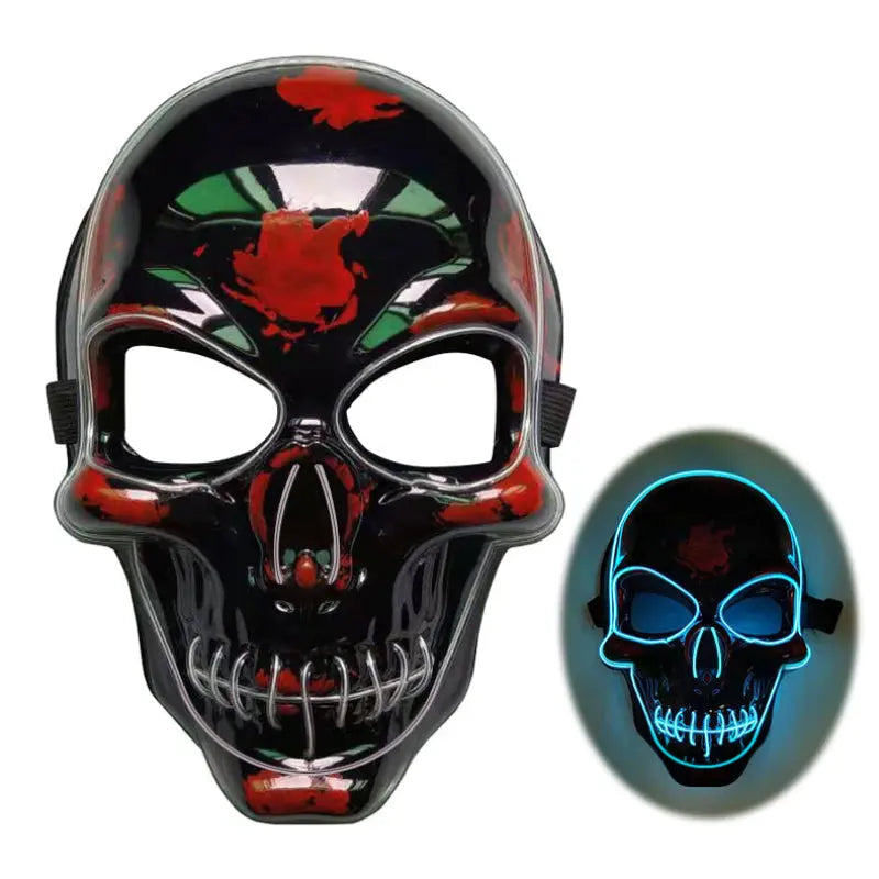 Creepy LED Skull Mask for Halloween – Glowing Accessory with Multiple Light Modes for Parties and Festivals 5
