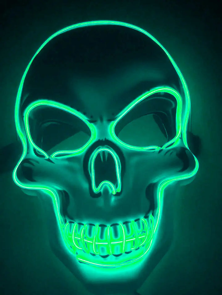 Creepy LED Skull Mask for Halloween – Glowing Accessory with Multiple Light Modes for Parties and Festivals 6