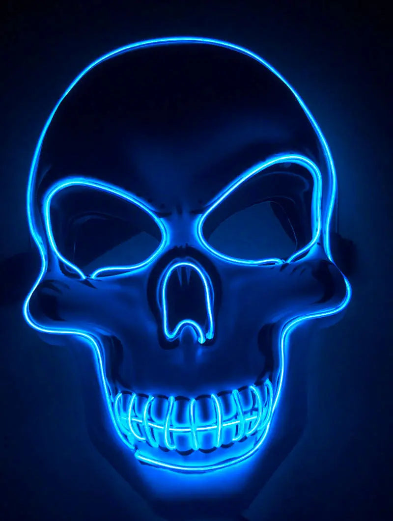 Creepy LED Skull Mask for Halloween – Glowing Accessory with Multiple Light Modes for Parties and Festivals 8