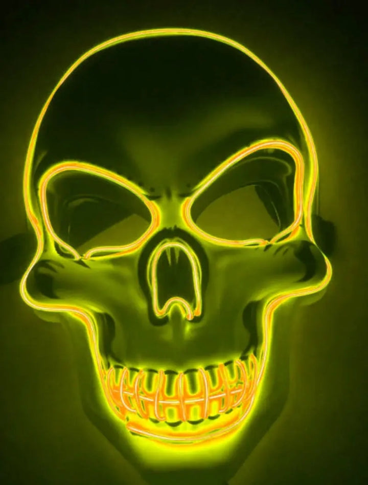Creepy LED Skull Mask for Halloween – Glowing Accessory with Multiple Light Modes for Parties and Festivals 9