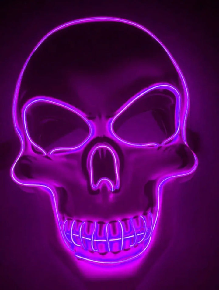Creepy LED Skull Mask for Halloween – Glowing Accessory with Multiple Light Modes for Parties and Festivals 12