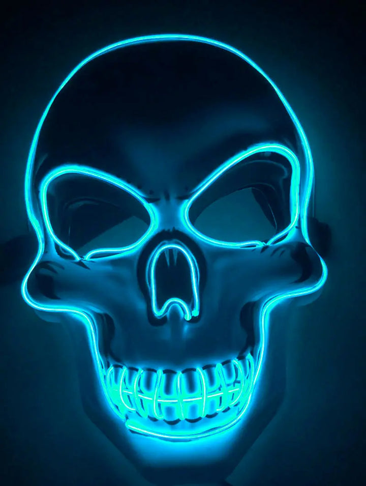 Creepy LED Skull Mask for Halloween – Glowing Accessory with Multiple Light Modes for Parties and Festivals 13