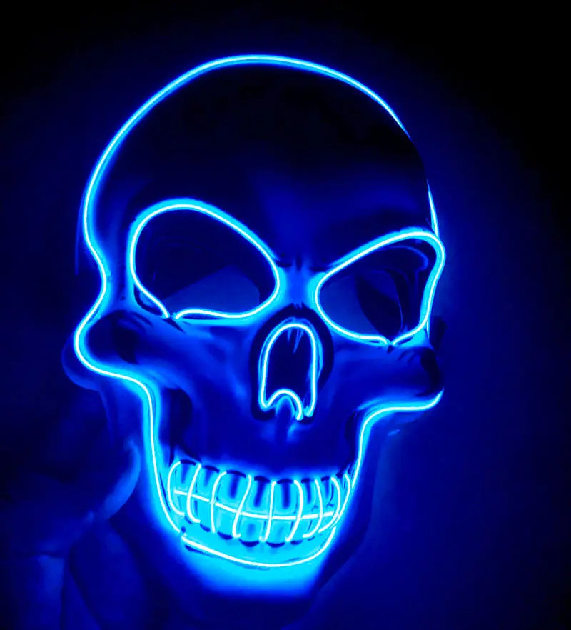 Creepy LED Skull Mask for Halloween – Glowing Accessory with Multiple Light Modes for Parties and Festivals 14
