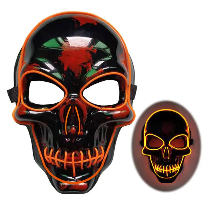 Creepy LED Skull Mask for Halloween – Glowing Accessory with Multiple Light Modes for Parties and Festivals 16
