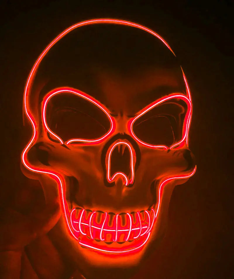 Creepy LED Skull Mask for Halloween – Glowing Accessory with Multiple Light Modes for Parties and Festivals 18