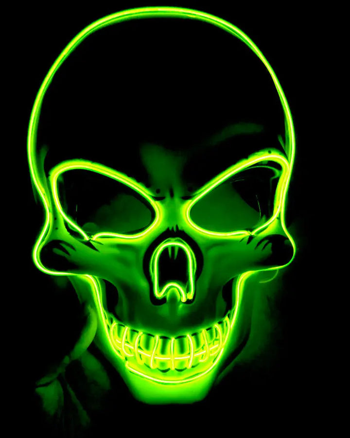 Creepy LED Skull Mask for Halloween – Glowing Accessory with Multiple Light Modes for Parties and Festivals 19