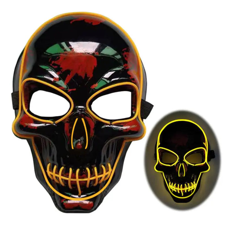 Creepy LED Skull Mask for Halloween – Glowing Accessory with Multiple Light Modes for Parties and Festivals 21