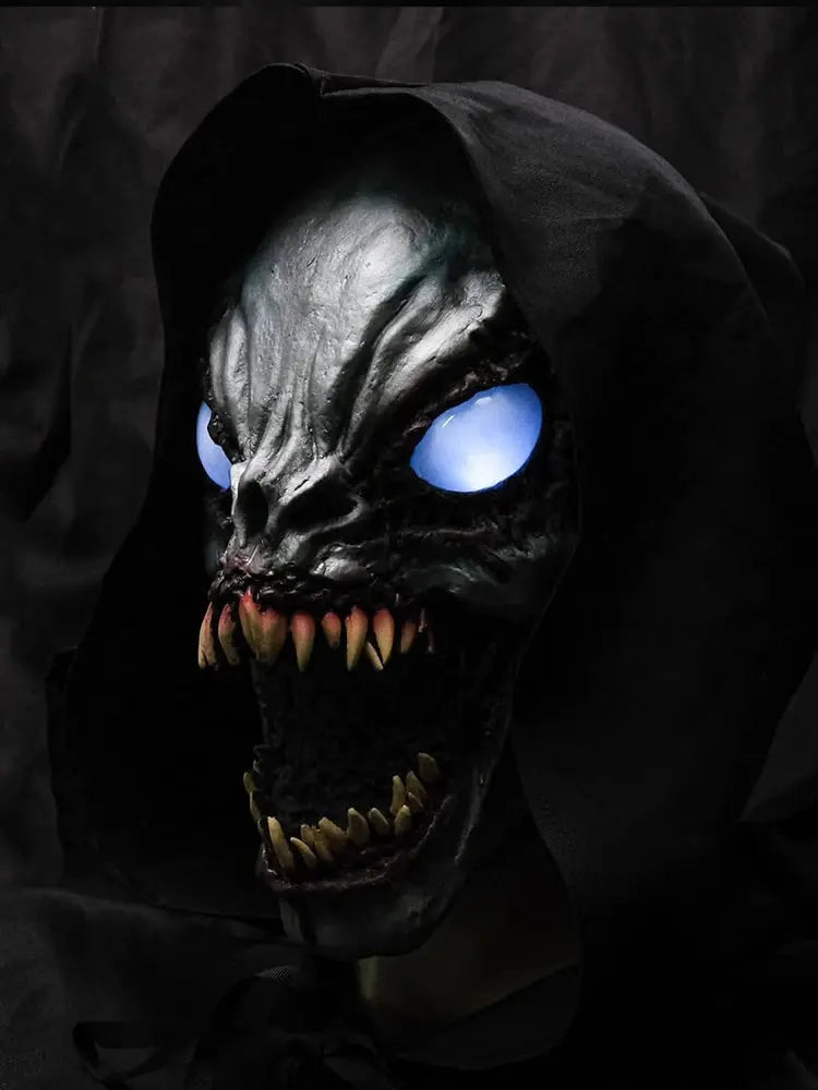 Halloween Scary Poison Mask – Creepy Exorcist Latex Design with White Eyes – Perfect for Adult Parties 4