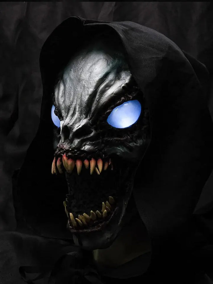 Halloween Scary Poison Mask – Creepy Exorcist Latex Design with White Eyes – Perfect for Adult Parties 4