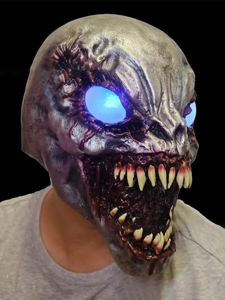 Halloween Scary Poison Mask – Creepy Exorcist Latex Design with White Eyes – Perfect for Adult Parties 6