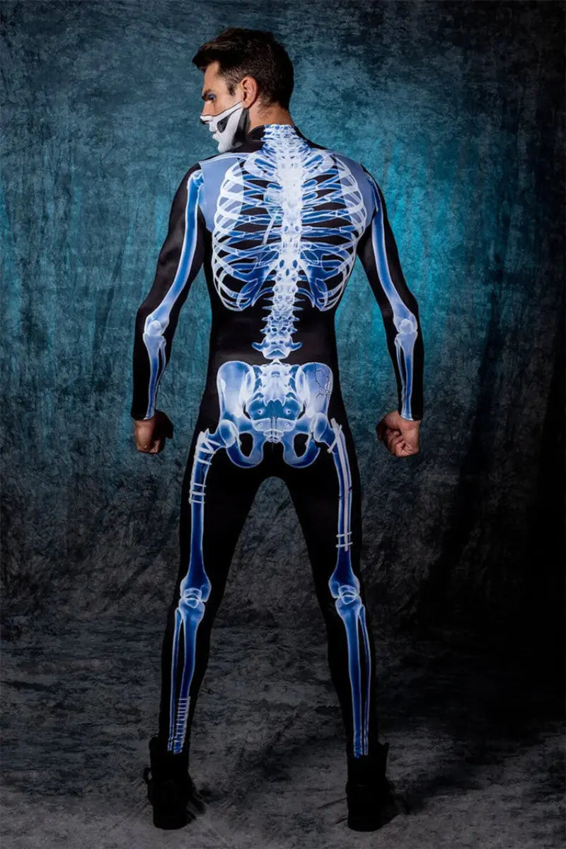 Halloween Skeleton Costume – Full Body Suit for Men & Women – Unisex Creepy Outfit for Parties 3