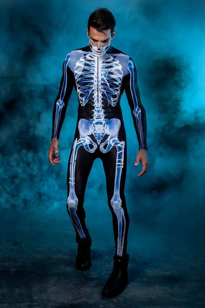 Halloween Skeleton Costume – Full Body Suit for Men & Women – Unisex Creepy Outfit for Parties 4