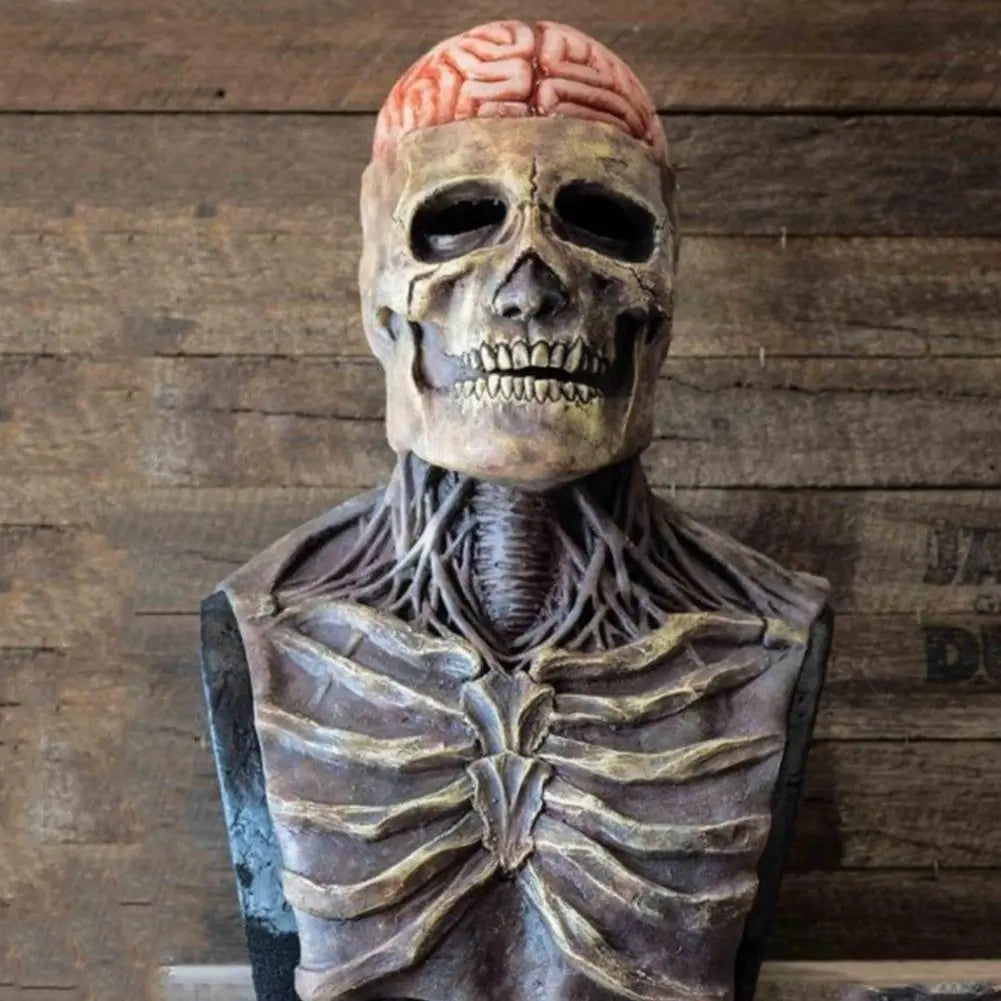 Creepy Skeleton Halloween Mask with Elegant Hat – Scary Mask for Adults, Perfect for Halloween Parties and Costume Festivals 4