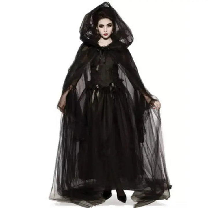 Elegant Black & Purple Witch Costume for Women – Perfect Women's Halloween Costume for Parties & Carnivals 3