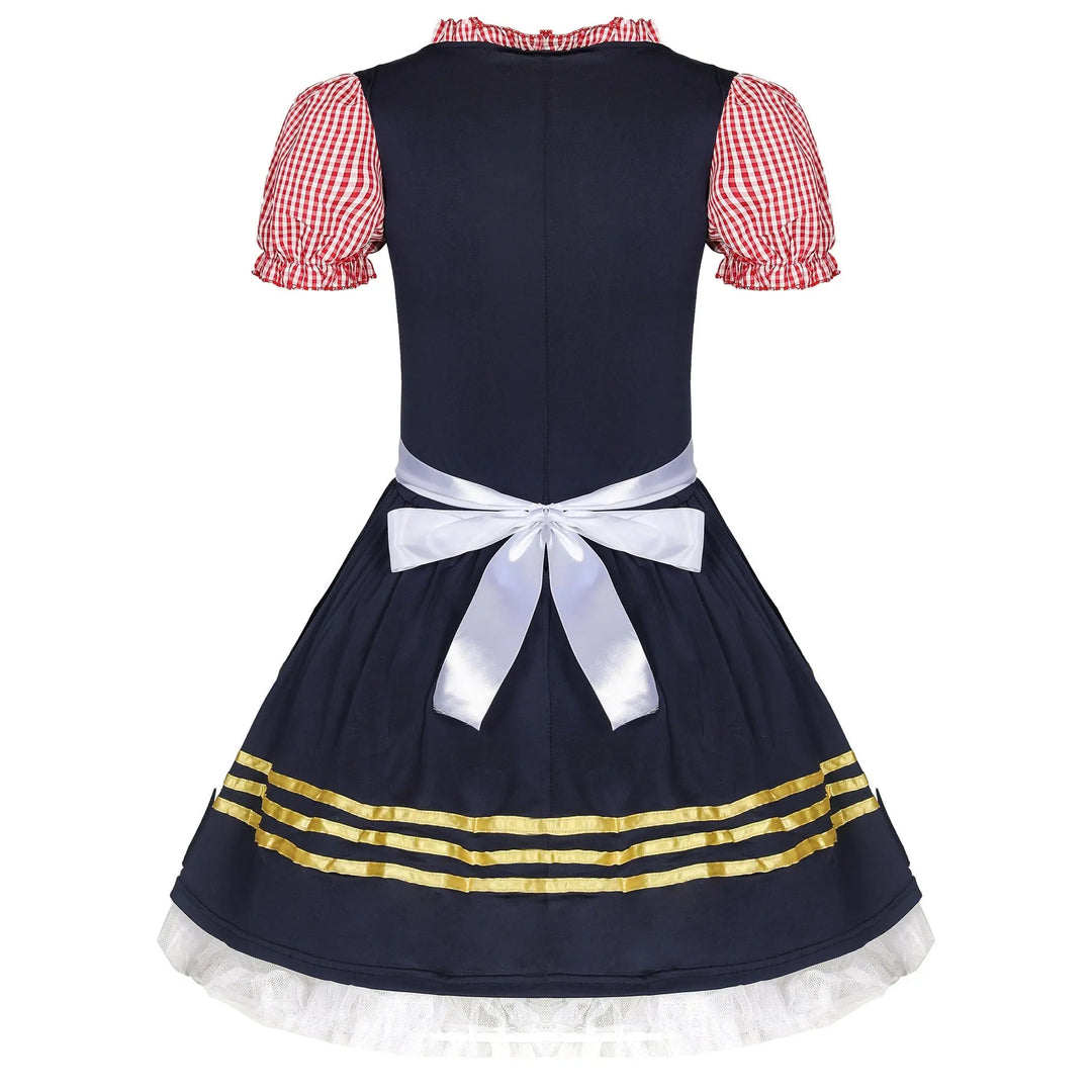 Oktoberfest Dirndl Costume for Women – Traditional Bavarian Dress with Puff Sleeves – Perfect for Festivals and Cosplay 3