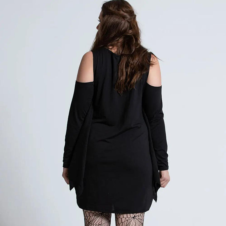 Selina - Gothic Mini Dress With Spider Web Design For Halloween Parties 4