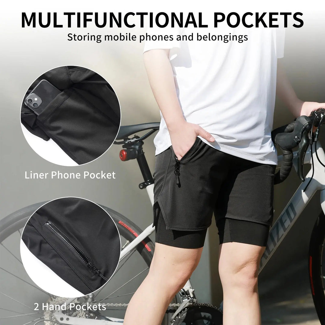 Ethan – 2-in-1 Padded Mountain Bike Shorts with Adjustable Waist & Functional Pockets Size S-3XL 3