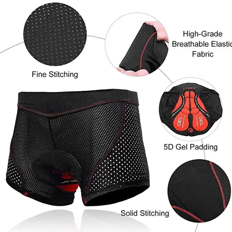 Brad – Breathable Men's Cycling Shorts with 5D Gel Pad for Ultimate Comfort