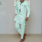 MunaWear - Dashikis - Malik – Traditional Dashiki Men's Set with Modern Elegance - 