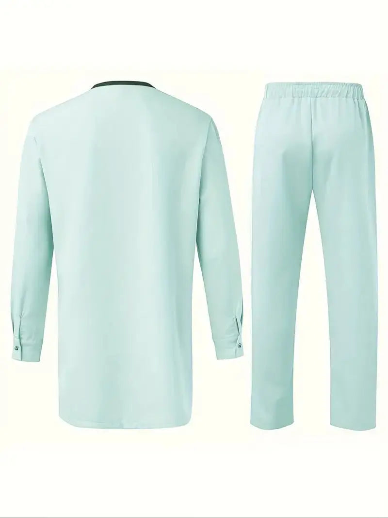 MunaWear - Dashikis - Malik – Traditional Dashiki Men's Set with Modern Elegance - 