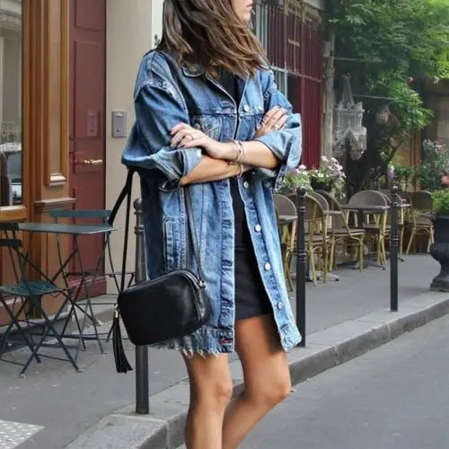 Suzie – Oversized Denim Jacket With Timeless Charm For Everyday Style 0