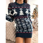 Cozy Women's Christmas Dress With Norwegian Design – Perfect for Holiday Gatherings 2