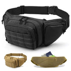 Maverick Tactical Fanny Pack – Waterproof Nylon – Adjustable Strap – Black – Spacious Design for Outdoor Adventures 0