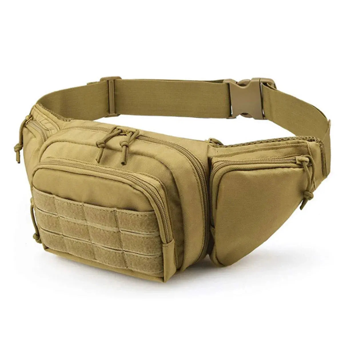 Maverick Tactical Fanny Pack – Waterproof Nylon – Adjustable Strap – Light Khaki – Spacious Design for Outdoor Adventures 1
