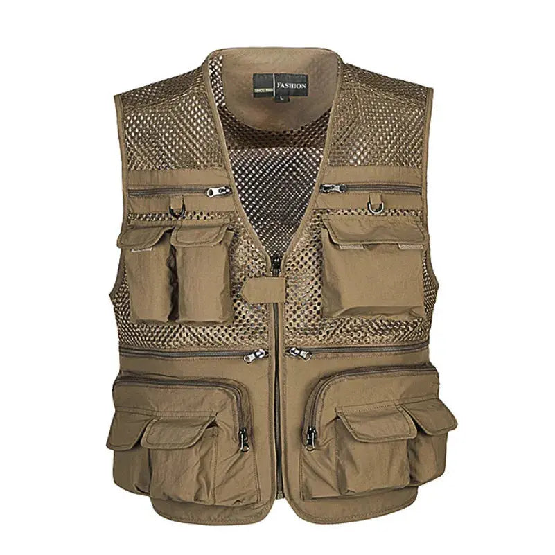MunaWear  Fishing Vests  Liam – Lightweight Tactical Fishing Waistcoat with Multi-Pockets and Breathable Mesh Design 