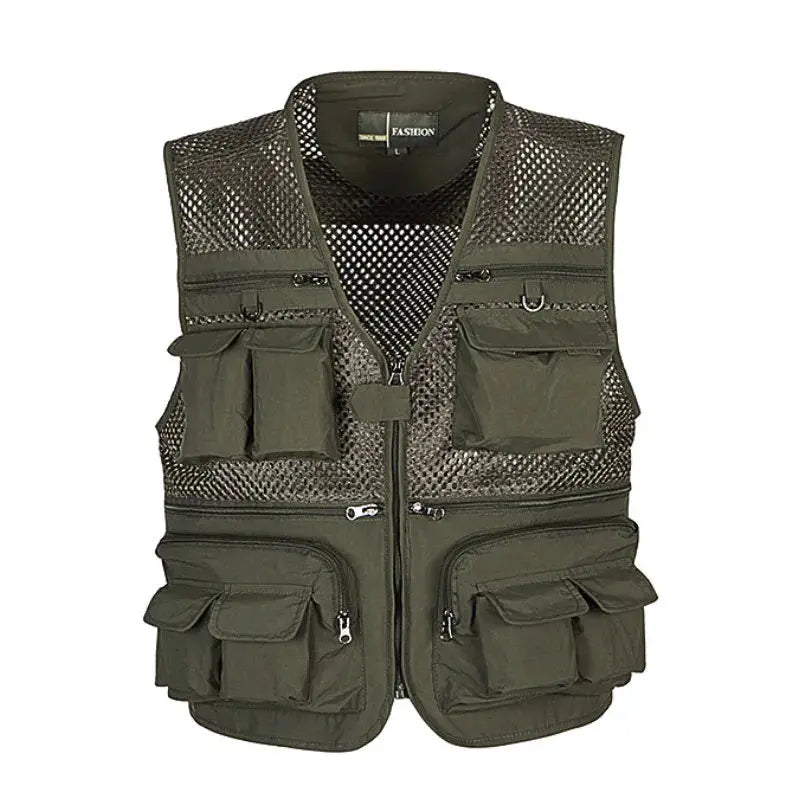 MunaWear  Fishing Vests  Liam – Lightweight Tactical Fishing Waistcoat with Multi-Pockets and Breathable Mesh Design 