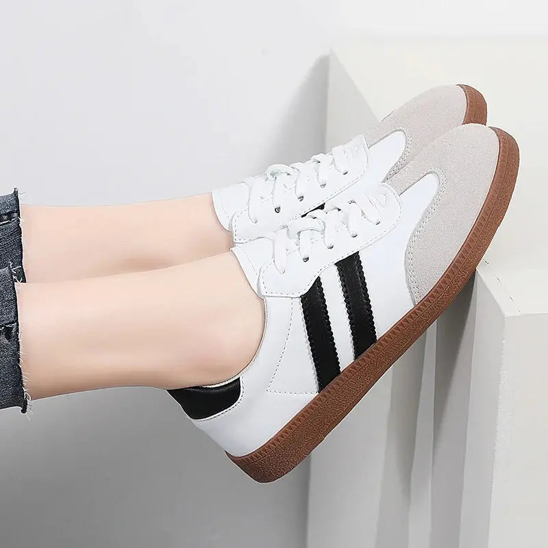 MunaWear  Flats  Mia – Women's White Slip-On Sneakers for Comfortable Everyday Wear