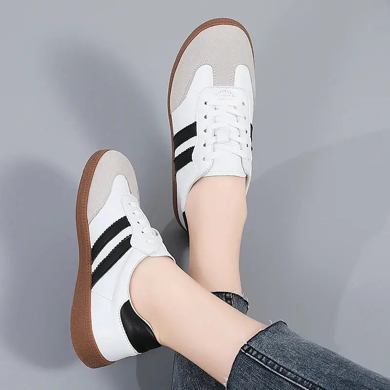 MunaWear  Flats  Mia – Women's White Slip-On Sneakers for Comfortable Everyday Wear