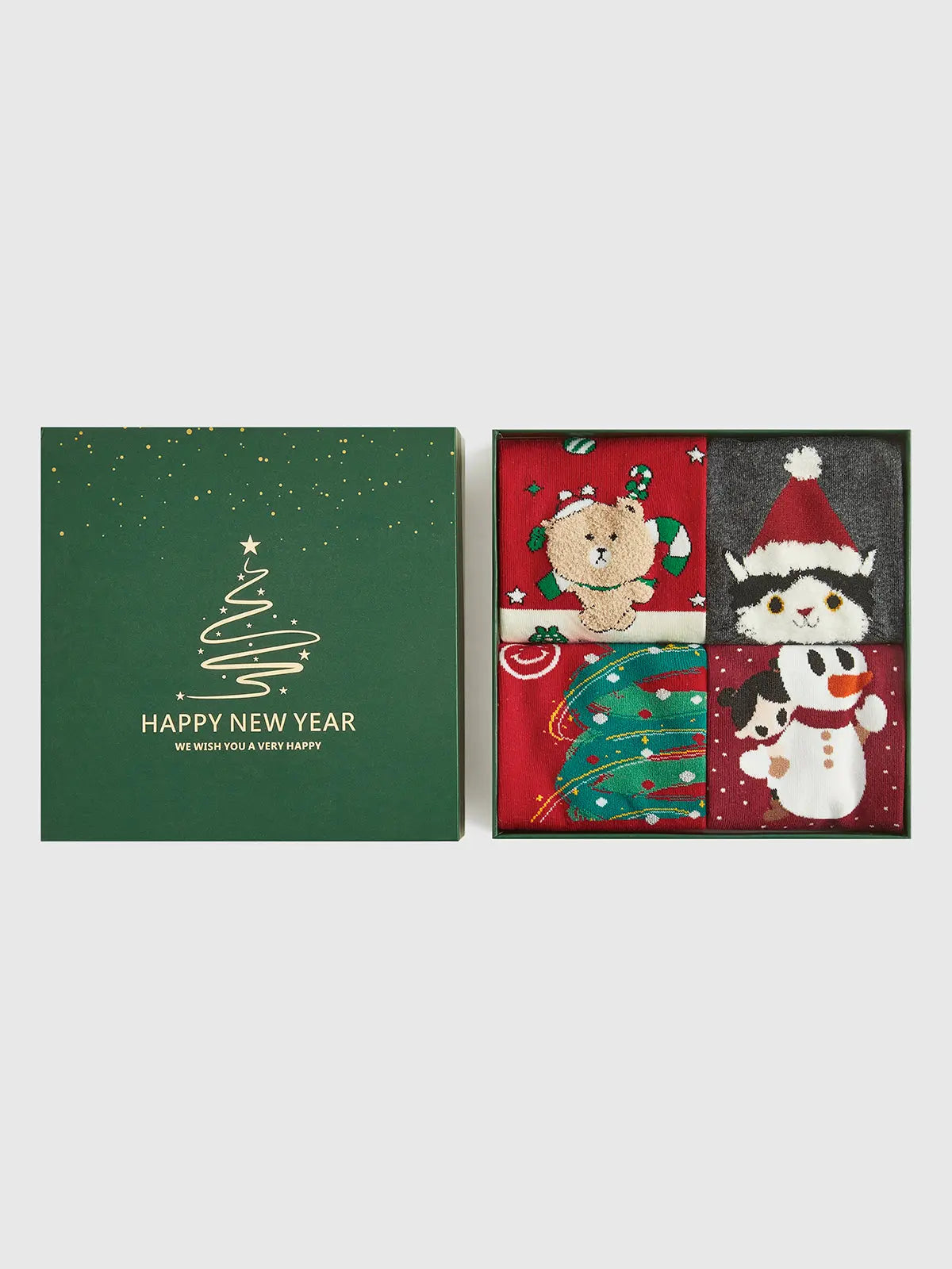 Cozy Cartoon Christmas Gift Box With Fun Socks – Perfect for Holiday Gifting 2