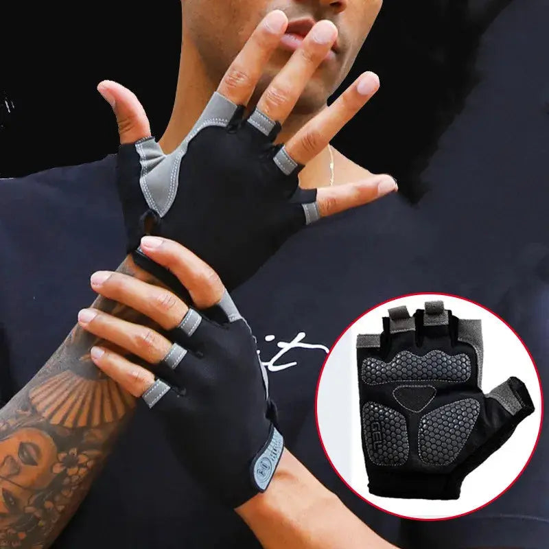 Caden - Breathable Fingerless Gym Gloves With Anti-Slip Design For Weight Lifting And Cycling 1