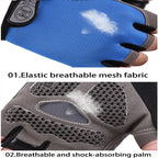 Caden - Breathable Fingerless Gym Gloves With Anti-Slip Design For Weight Lifting And Cycling 2