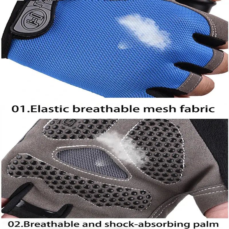 Caden - Breathable Fingerless Gym Gloves With Anti-Slip Design For Weight Lifting And Cycling 2
