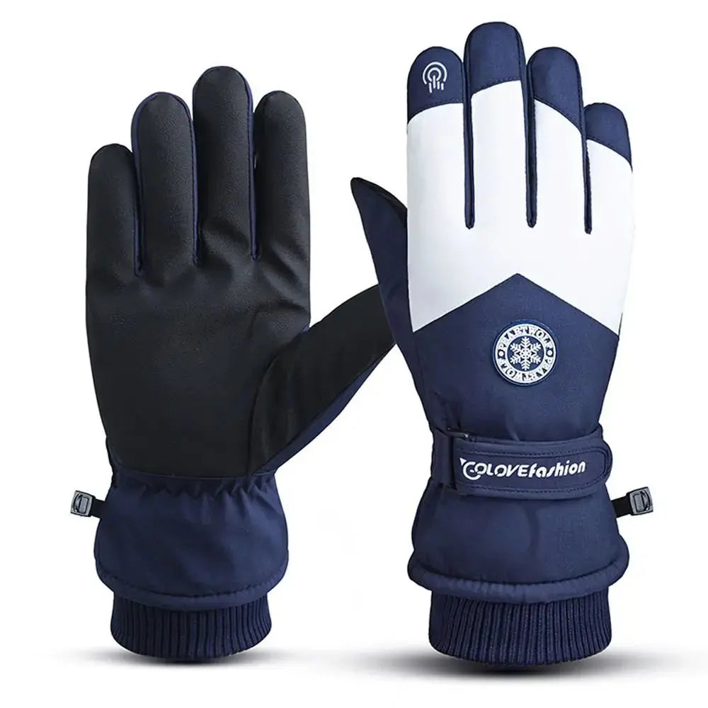 Krava – Waterproof Snowboard Gloves With Touchscreen Compatibility For Winter Sports - Blue
