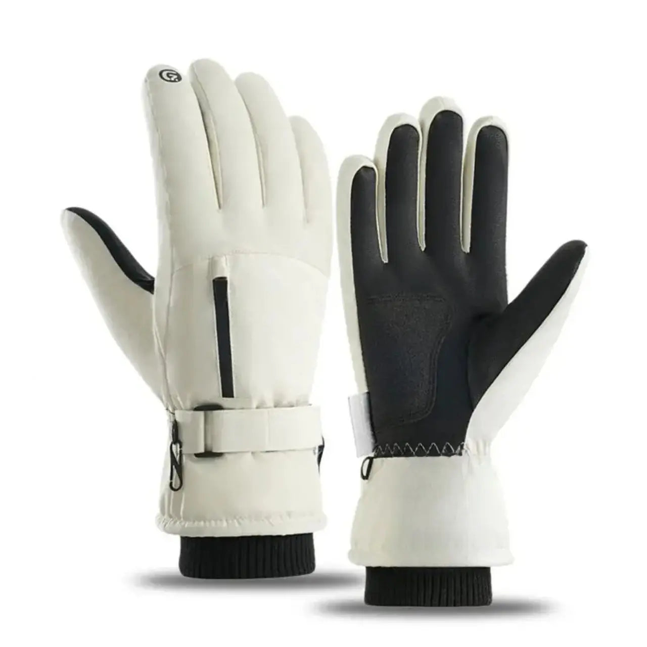 MunaWear - Gloves & Mittens - Evora – Premium Waterproof Ski Gloves With Touch Screen Capability For Outdoor Adventures - White / XL