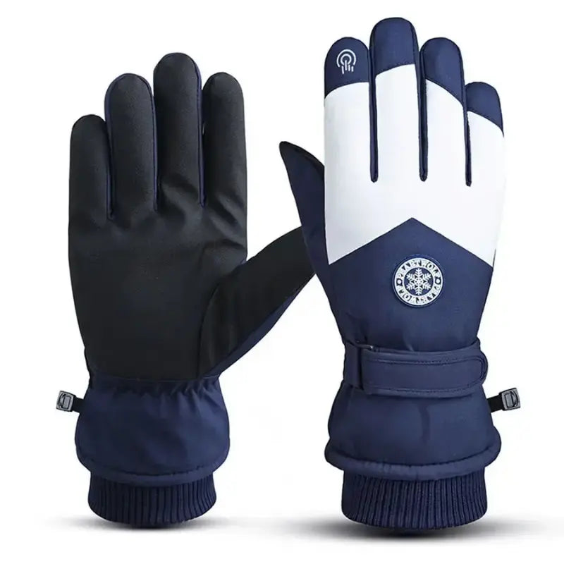 MunaWear - Gloves & Mittens - Krava – Waterproof Ski & Snowboard Gloves With Touchscreen Compatibility For Winter Sports - Blue